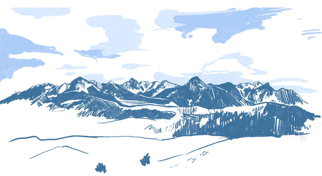 Sketch from life from the mountains surrounding Livingston, Montana.